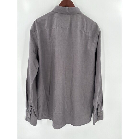 Untuckit Shirt Men's Gray Sanglovese XXLARGE Slim Fit Button Up Wrinkle Free EUC - Picture 2 of 12